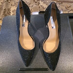 INC International Concepts Black Sparkle Heels